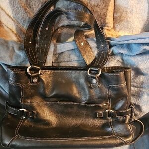 Etienne Aigner Black Leather Shoulder Bag